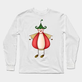 clown and musical notes art work Long Sleeve T-Shirt